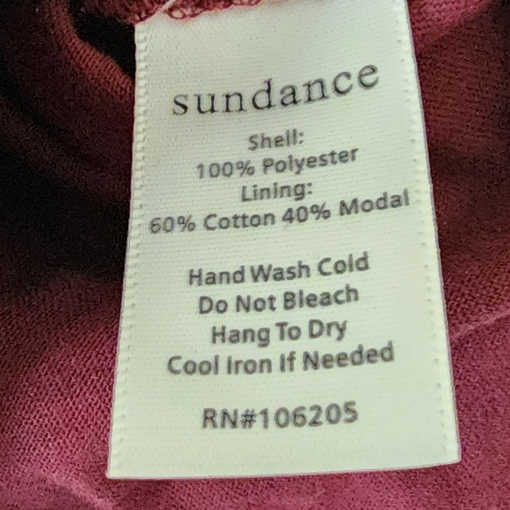 Sundance Maroon Velvet Lace Remarkable Beauty Top S View 5